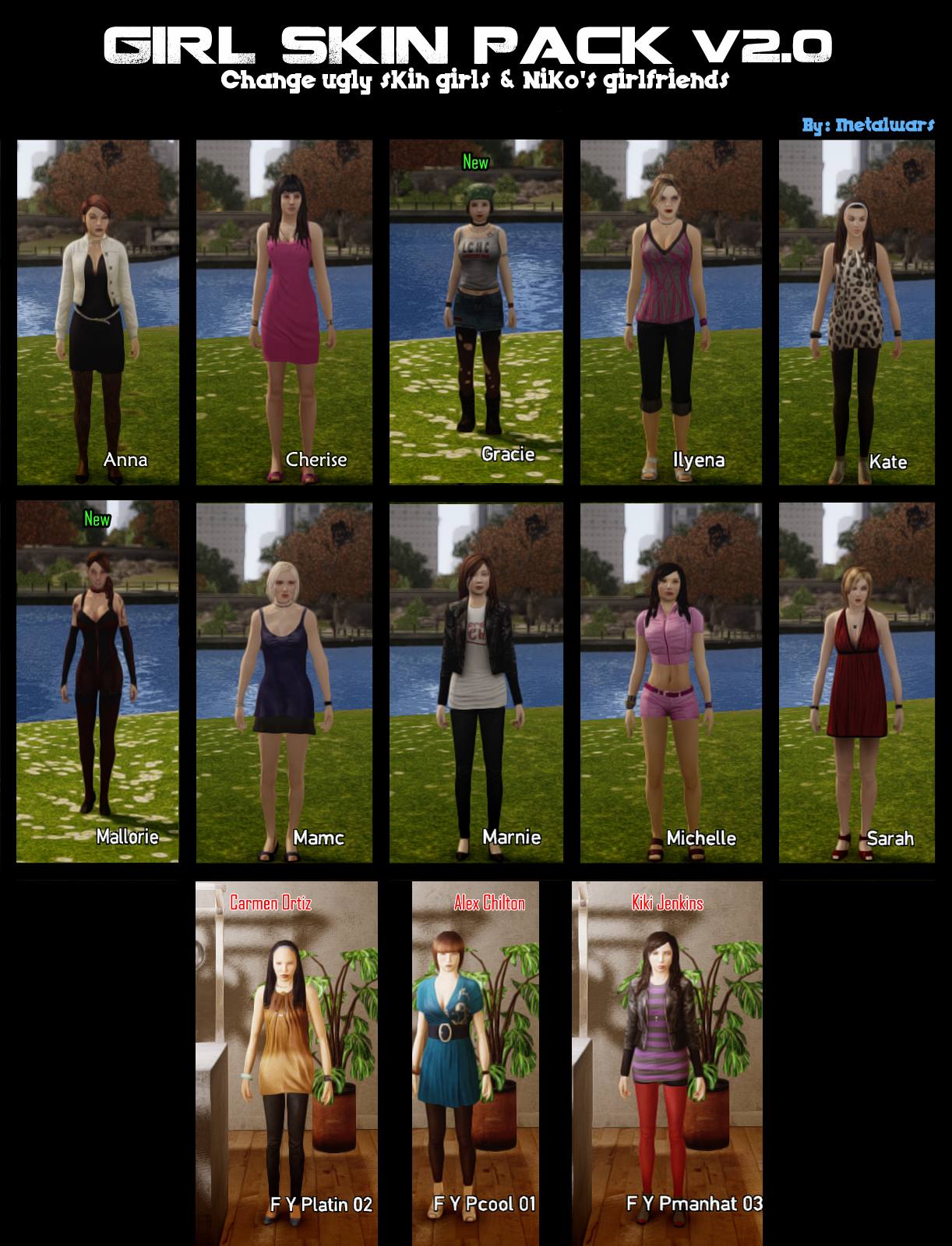 gta iv girls skin pack v3.0 final