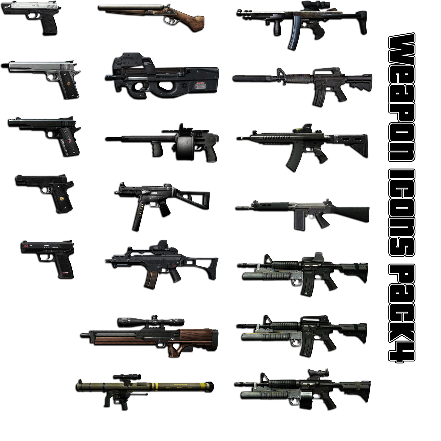 HD Weapon Icons para GTA 4