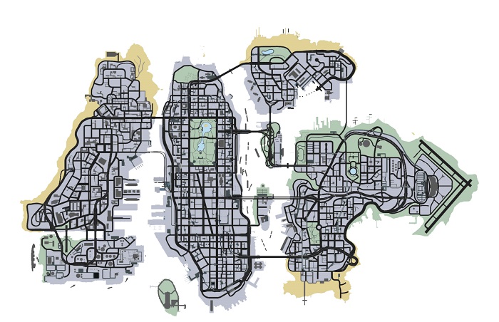 gta episodes from liberty city map