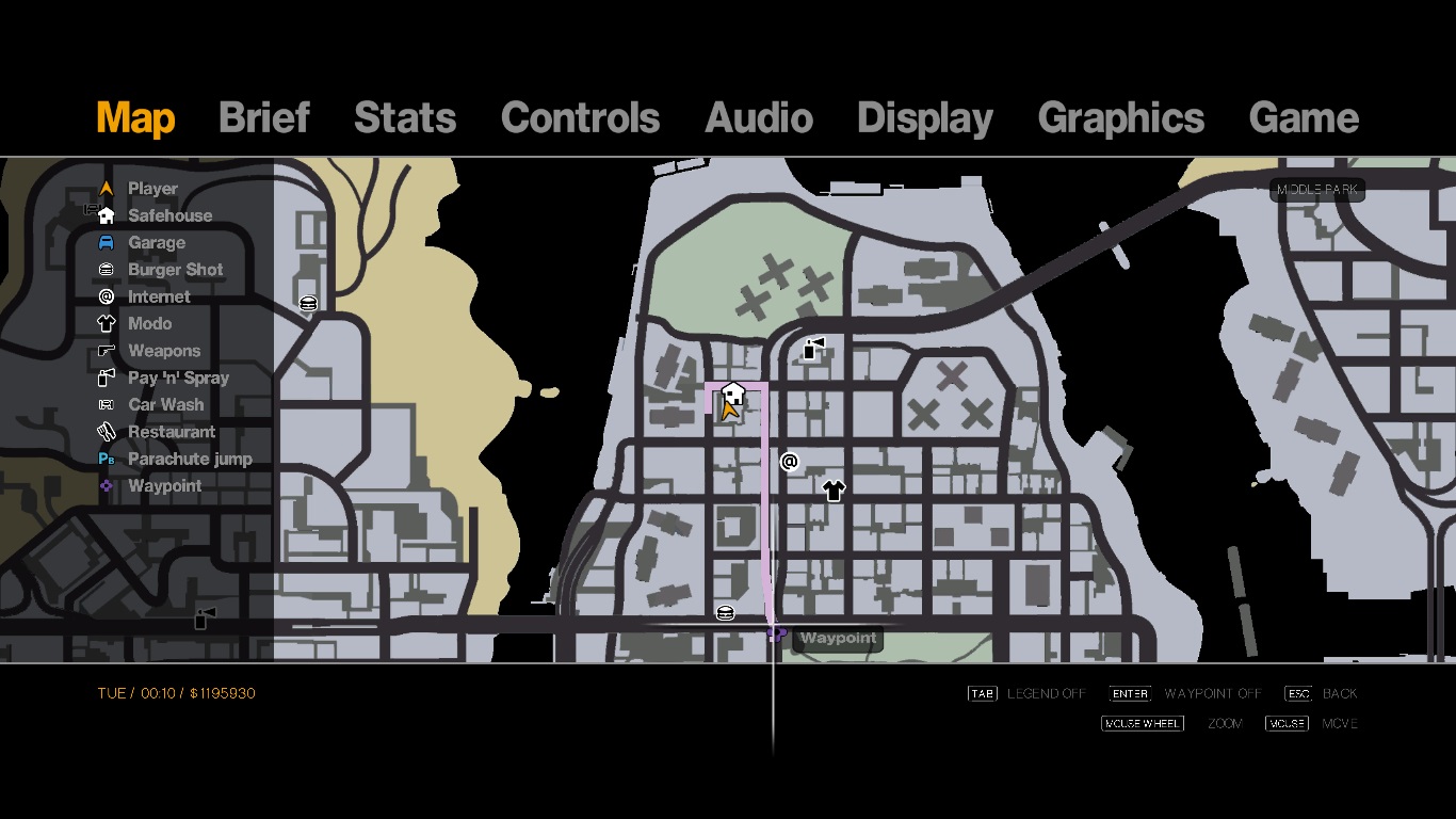 GTA 3 - Map Menu / Radar in Pause Menu (Mod) 