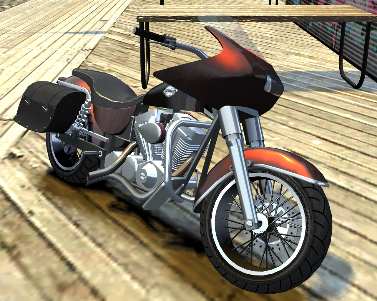 Western bagger motorcycle gta 5 фото 10